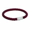 Herrsmycken By Billgren | By Billgren – Flatat Laderarmband, Vinrott/Stal