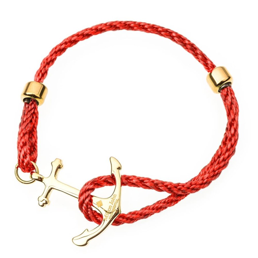 Herrsmycken Milton John Smycken | Red Nite Anchor, Armband