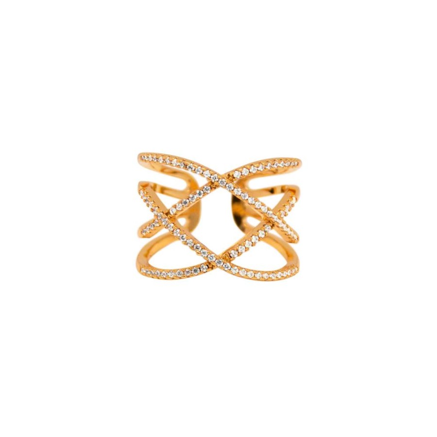 Ringar Dansk Copenhagen | Dansk Copenhagen – Shimmer Curve Ring, Guld