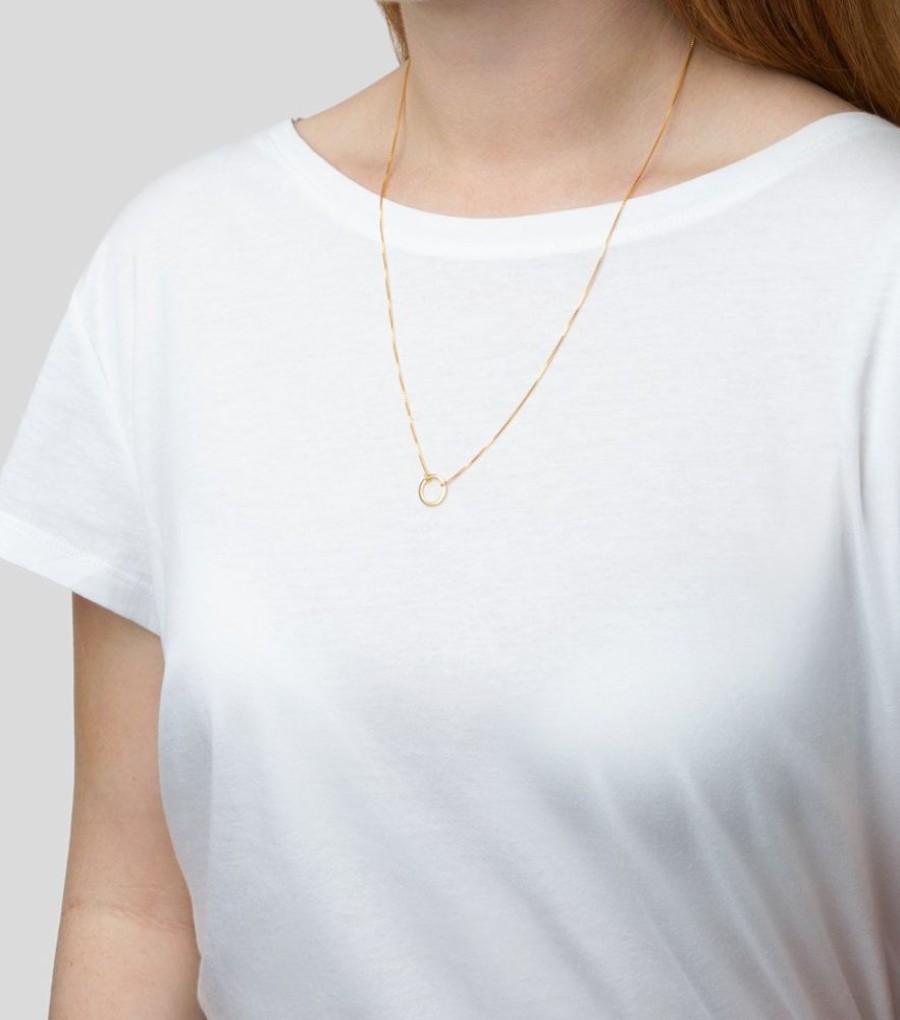 Halsband Syster P Smycken | Syster P – Minimalistica Ring Necklace, Guld