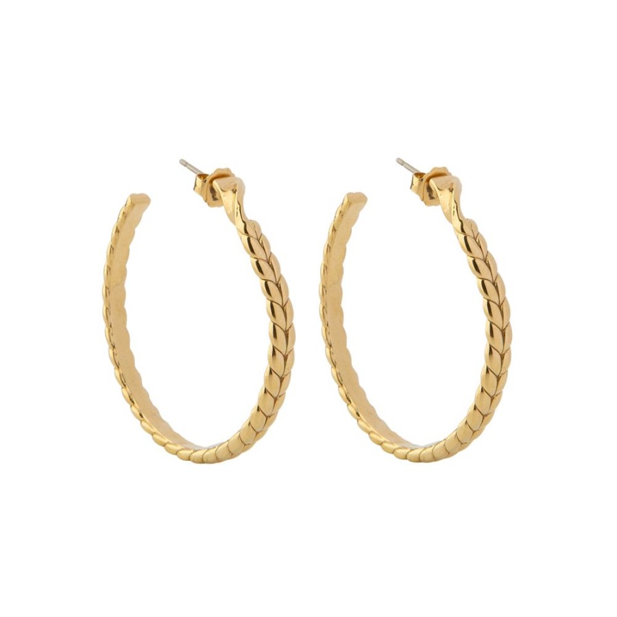 Orhangen Pantolin Bagatelle | Pantolin Bagatelle – Braided Hoops Orhangen, Guld