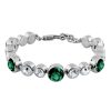 Armband Dyrberg Kern | Calice Ss Emerald Green | Crystal Armband | Silver