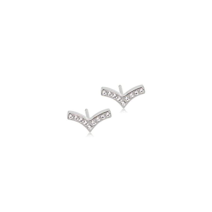 Orhangen Blomdahl Medical | Blomdahl – Nt Brilliance Wing 8 Mm, Crystal Orhangen, Silver