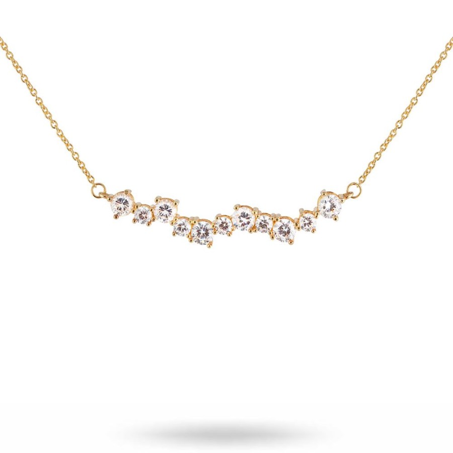 Festsmycken CU Jewellery | Cu Jewellery – Gatsby Stone Halsband, Guld