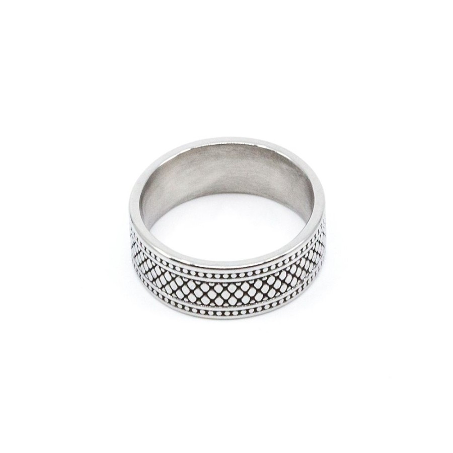 Herrsmycken 7EAST MAN | Seven/East – Pattern Ring, Stal