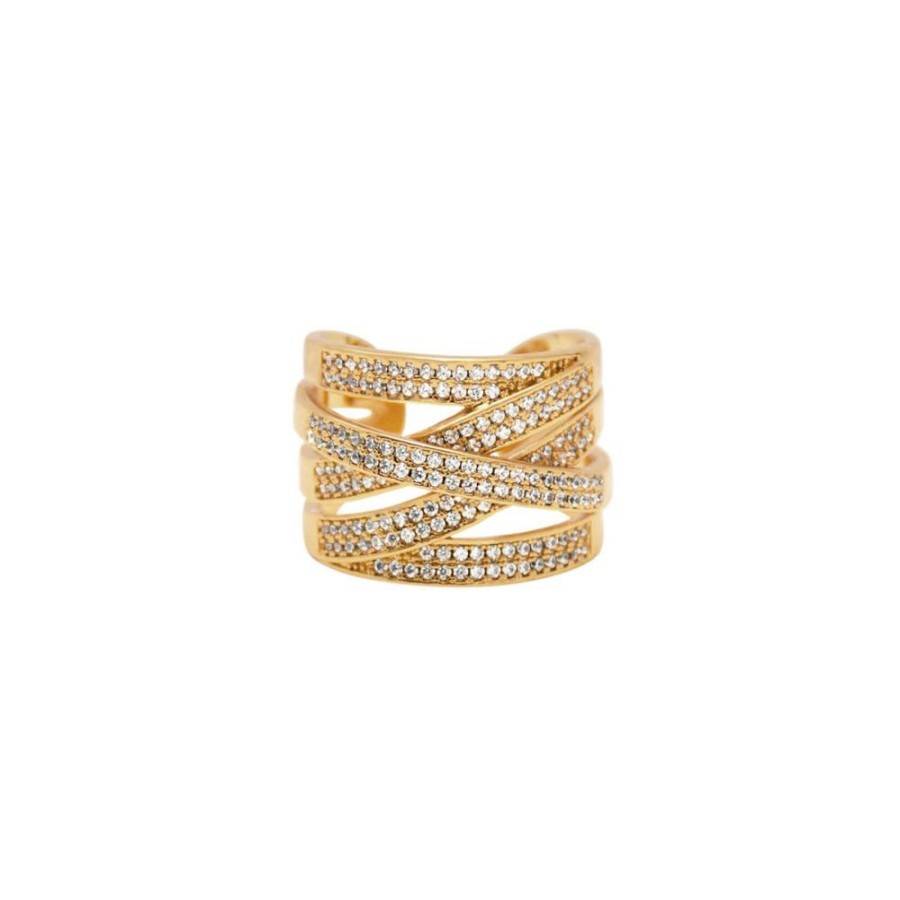 Ringar Dansk Copenhagen | Dansk Copenhagen – Shimmer Cubic Ring, Guld