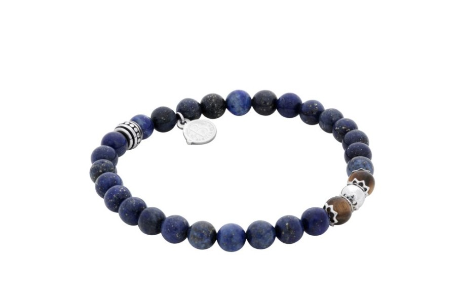 Herrsmycken By Billgren Teen Collection | By Billgren – Beadsarmband Lapis Lazuli/Tigeroga