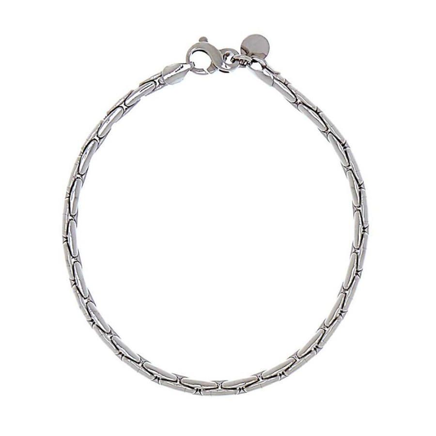 Herrsmycken CU Man | Cu Man – Bear Plain Armband, Silver