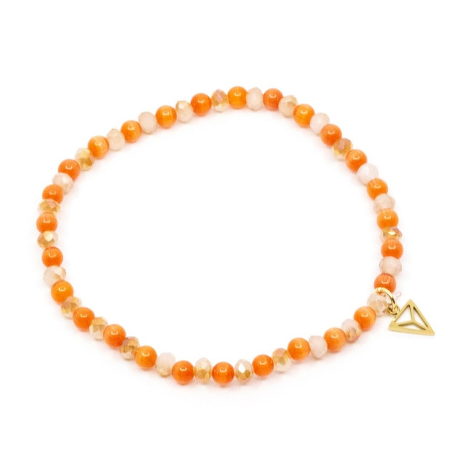 Armband SEVEN EAST | Single Beads Armband Multi-Orange