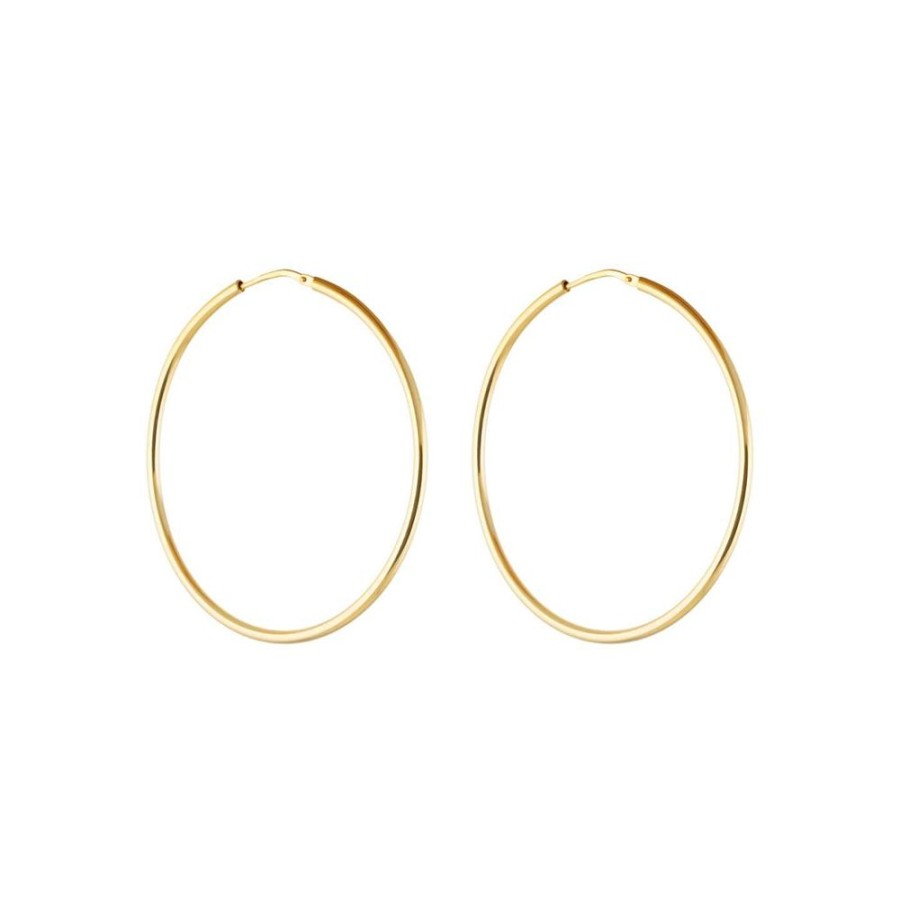 Orhangen CU Jewellery | Cu Jewellery – Letters Medium Hoop Orhangen, Guld