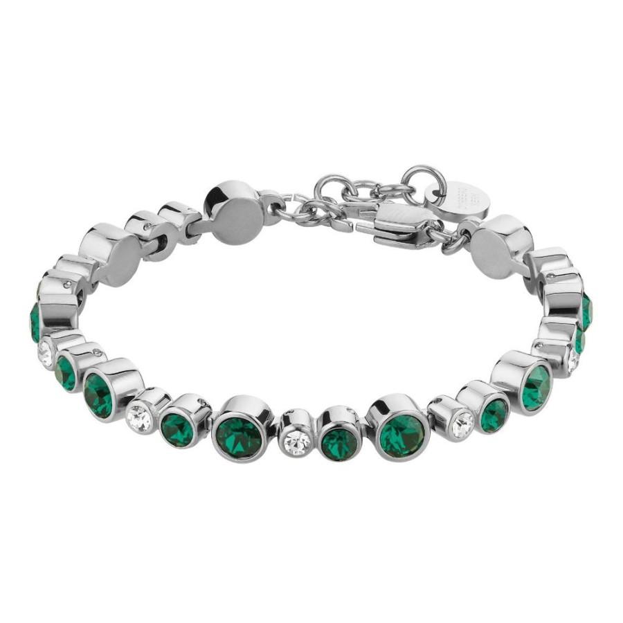 Armband Dyrberg Kern | Teresia Ss Emerald Green | Crystal Armband | Silver