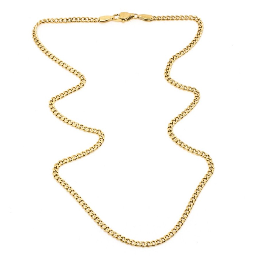 Halsband SEVEN EAST | Seven East – Mini Flat Chain Halsband, Guld