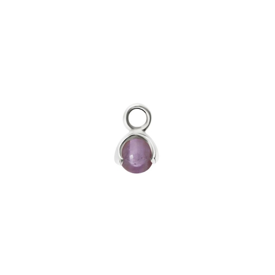 Festsmycken CU Jewellery | Cu Jewellery – Letters Stone 2 Amethyst, Hange, Silver