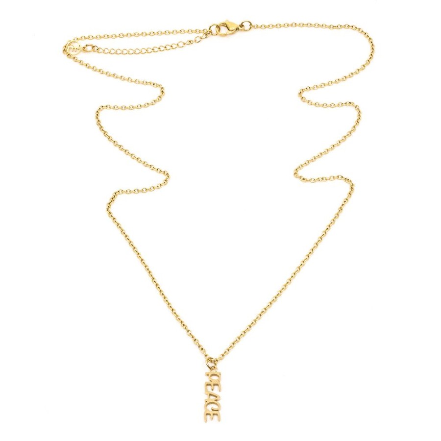 Herrsmycken SEVEN EAST | Seven/East – Inner Peace Vertical Halsband, Guld