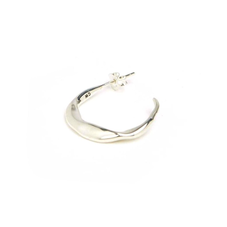 Orhangen Cornelia Webb Smycken | Cornelia Webb – Medium Molded Organic Hoop Orhange, Silver