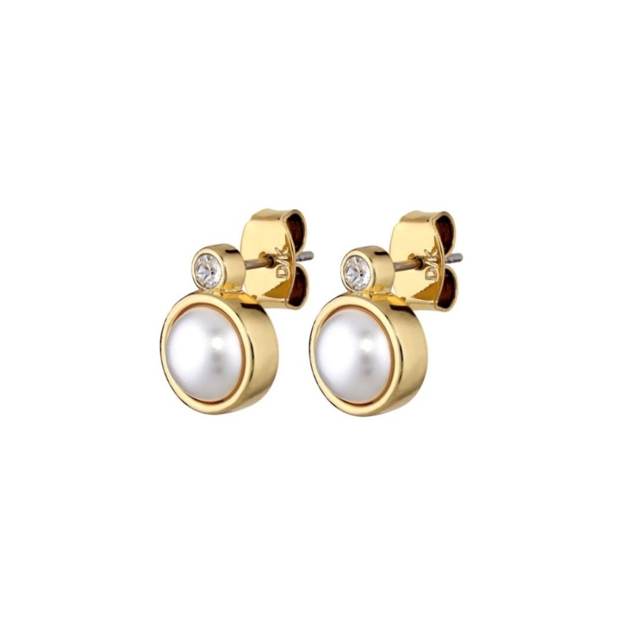 Orhangen Dyrberg Kern | London Sg White Pearl Orhangen | Guld