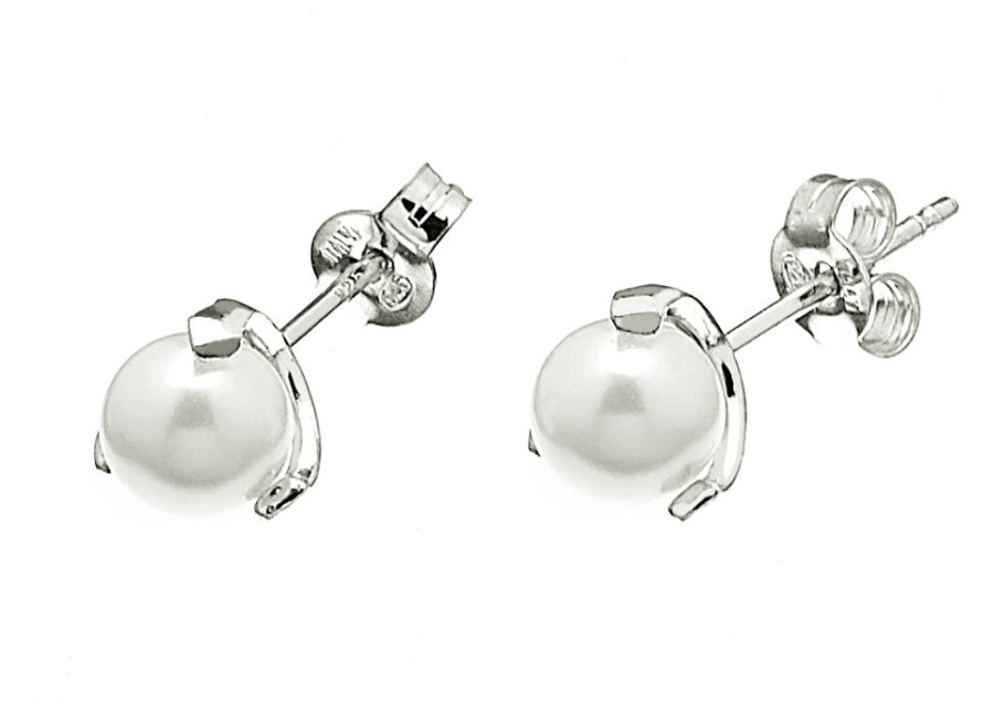 Orhangen CU Jewellery | Cu Jewellery – Pearl Stud Orhangen, Silver