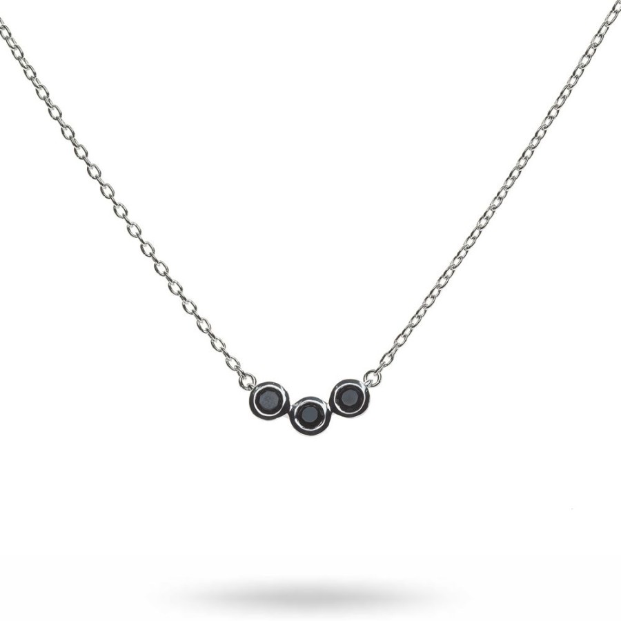 Halsband Anna & Deià | Anna & Deia – Oslo Small Edition Halsband, Silver/Onyx