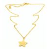 Halsband SEVEN EAST | Seven East – Brushed Star Halsband, Guld