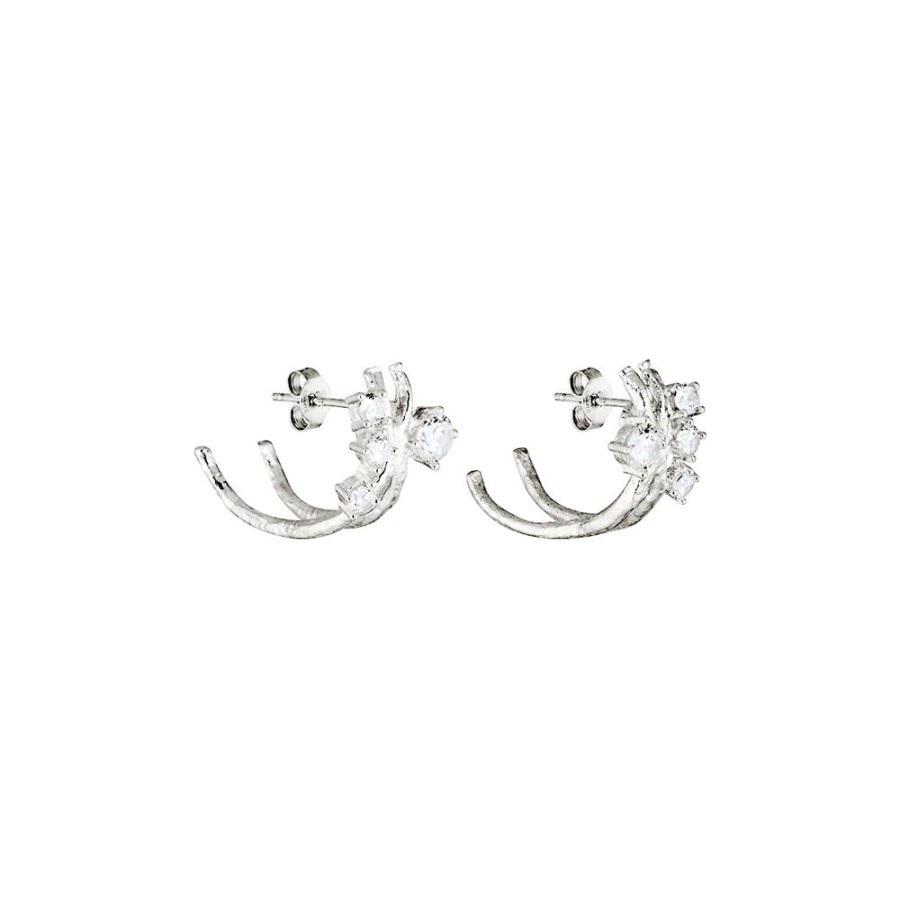 Orhangen CU Jewellery | Cu Jewellery – Gatsby Cluster Stone Orhangen, Silver