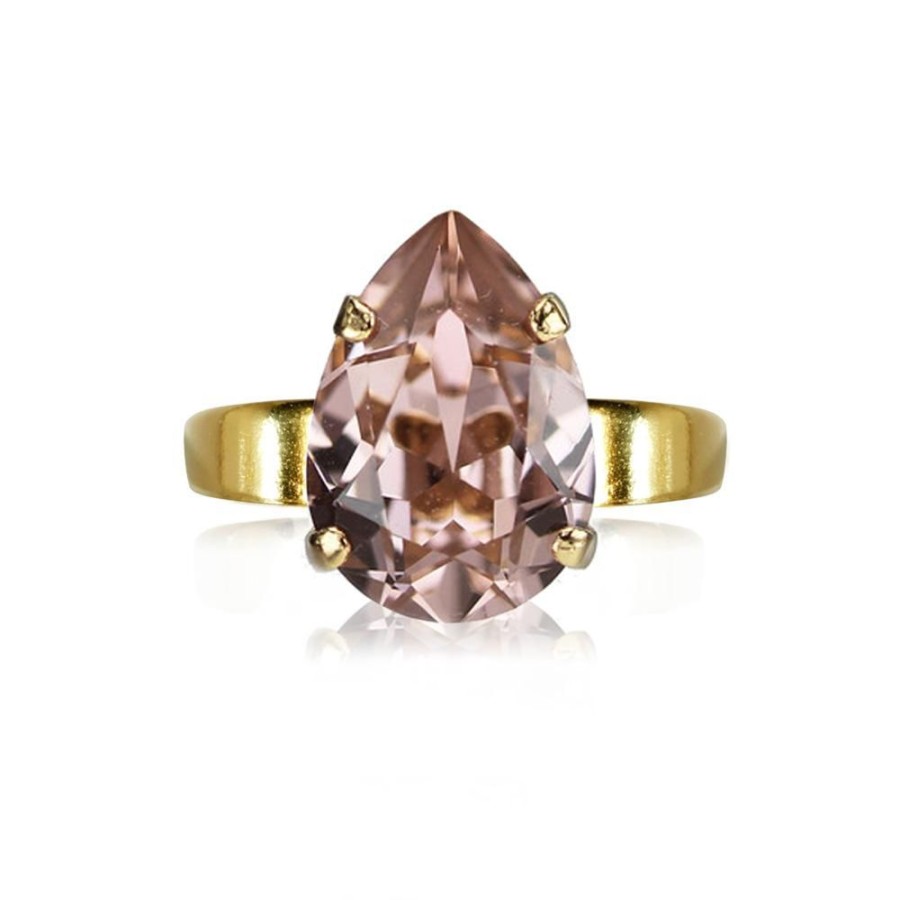 Ringar Caroline Svedbom | Caroline Svedbom – Mini Drop Ring Guld | Vintage Rose