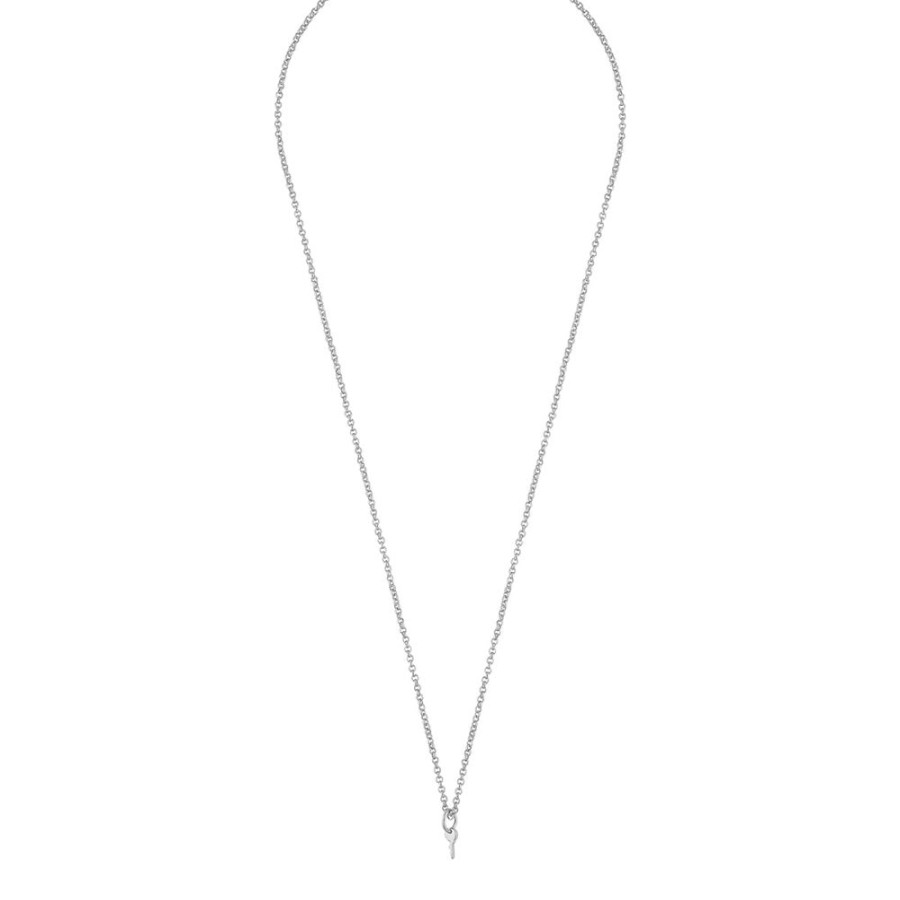 Halsband Snö of Sweden | Sno Of Sweden – Fling Key Pendant Halsband 42 Cm, Silver