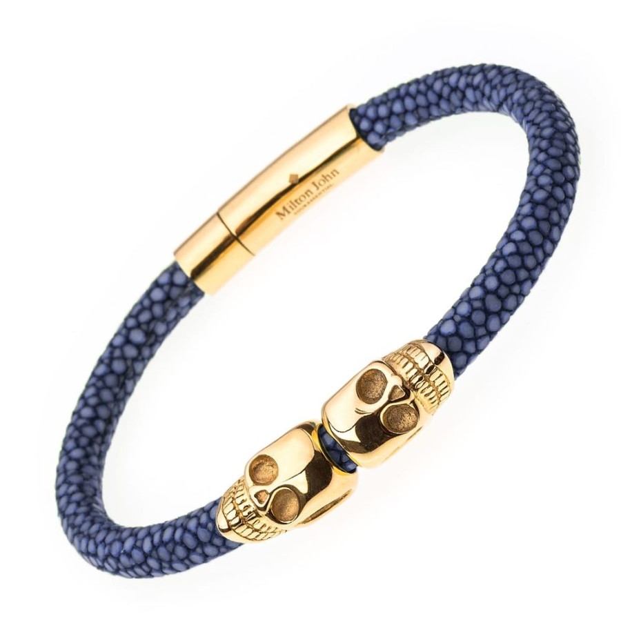 Herrsmycken Milton John Smycken | Blue Skull Ocean, Armband