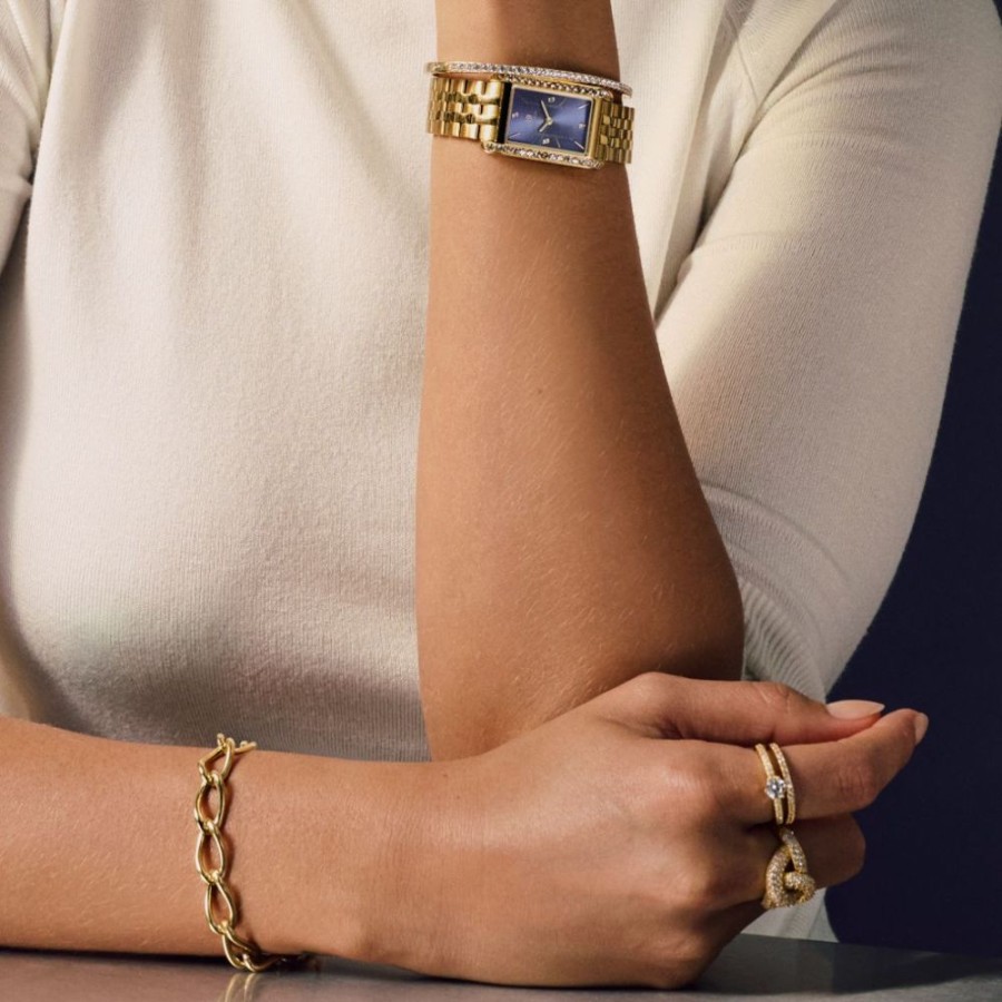 Armband SIF JAKOBS | Ellisse Bangle | Guld | Vita Zirkoner