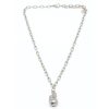 Halsband SEVEN EAST | Seven East – Chunky Pearl Halsband 45 Cm, Stal