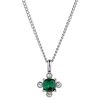 Halsband Dyrberg Kern | Rimini Ss Emerald Green Halsband | Silver