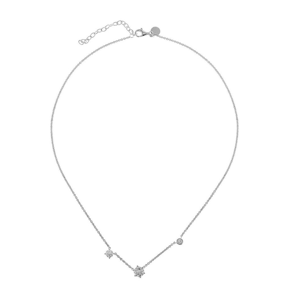 Halsband CU Jewellery | Cu Jewellery – Two Stone Halsband, Silver