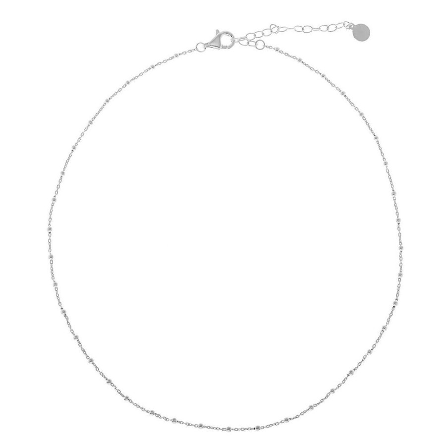 Halsband CU Jewellery | Cu Jewellery – Two Beaded Halsband, Silver