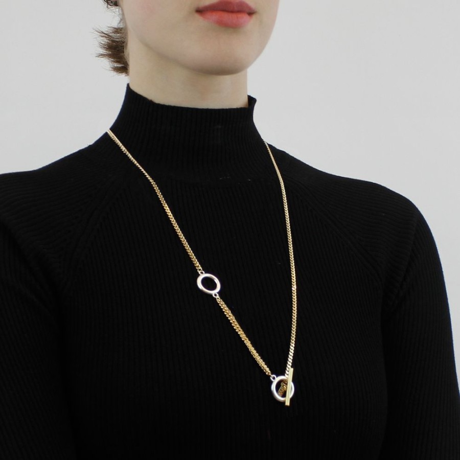 Halsband Dansk Copenhagen | Dansk Copenhagen – Tula 2-Tone Panzer Halsband, Guld