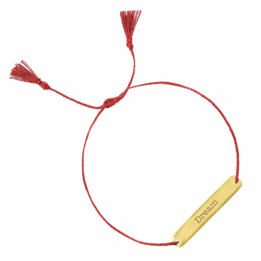 Armband Anna + Nina Smycken | Anna + Nina – Amy Thread Armband, Raspberry – Dream