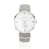 Herrsmycken By Billgren | By Billgren – Gustaf White/Grey Leather, Klocka