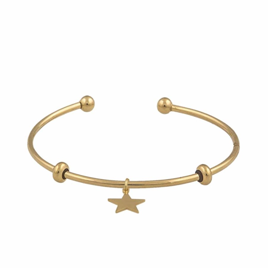 Armband CU Jewellery | Cu Jewellery – Letters Bangle Armband, Guld