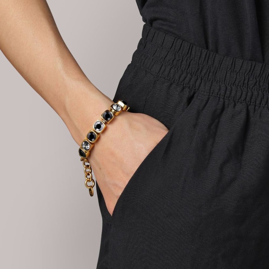 Armband Dyrberg Kern | Conian Sg Black Mix Armband | Guld