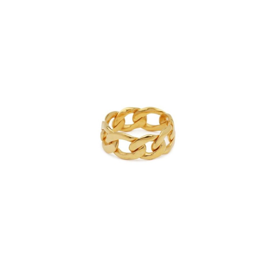 Ringar Syster P Smycken | Syster P – Links Curb Chain Ring Guld