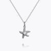 Halsband Caroline Svedbom | Caroline Svedbom – Mini Sea Star Halsband, Rhodium/Kristall