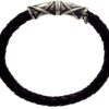 Herrsmycken Lars Wallin Smycken | Lars Wallin – Leather Link Armband, Svart/Silver