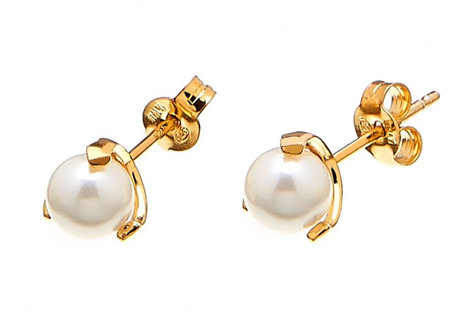 Orhangen CU Jewellery | Cu – Pearl Stud Orhangen, Guld