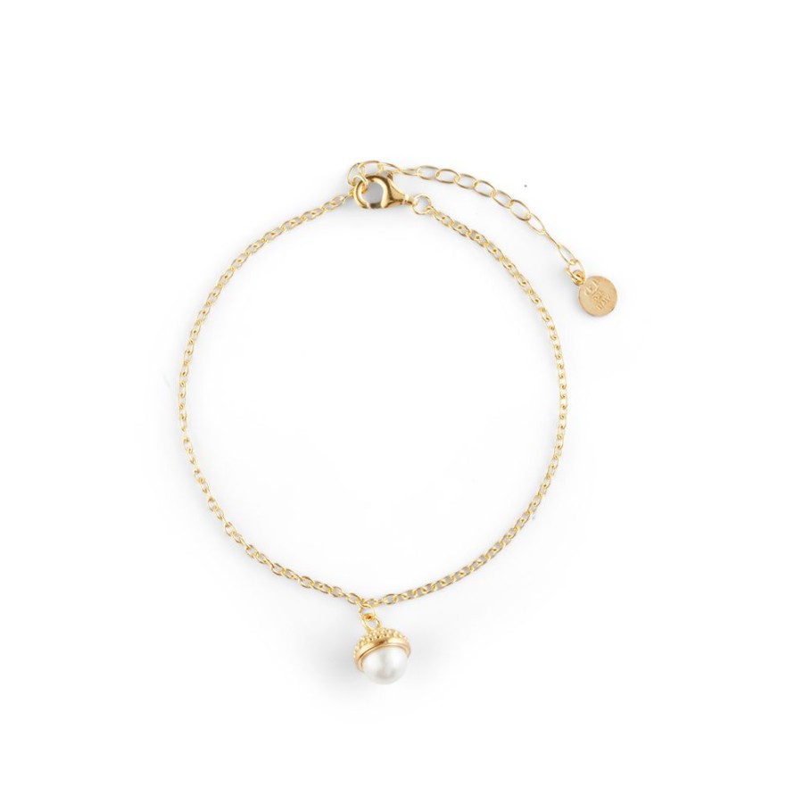 Armband CU Jewellery | Cu Jewellery – Pearl Bubble Armband Guld