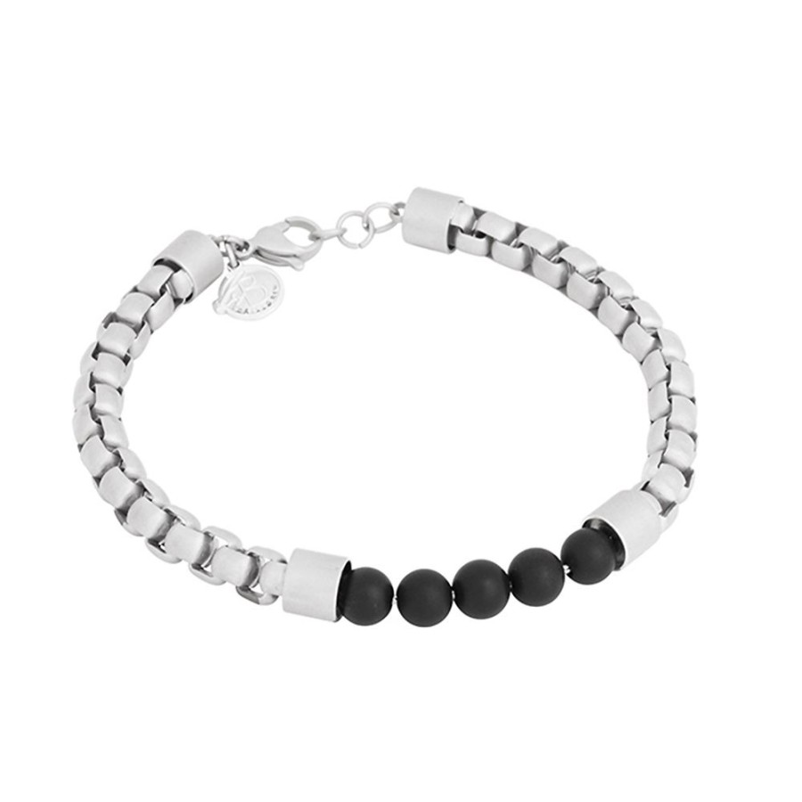 Herrsmycken By Billgren | By Billgren – Armband, Stal/Onyx