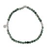 Herrsmycken CU Man | Cu Man – Bear Elastic Armband, Green/Silver