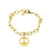 Armband SEVEN EAST | Seven/East – Small Peace Armband, Guld