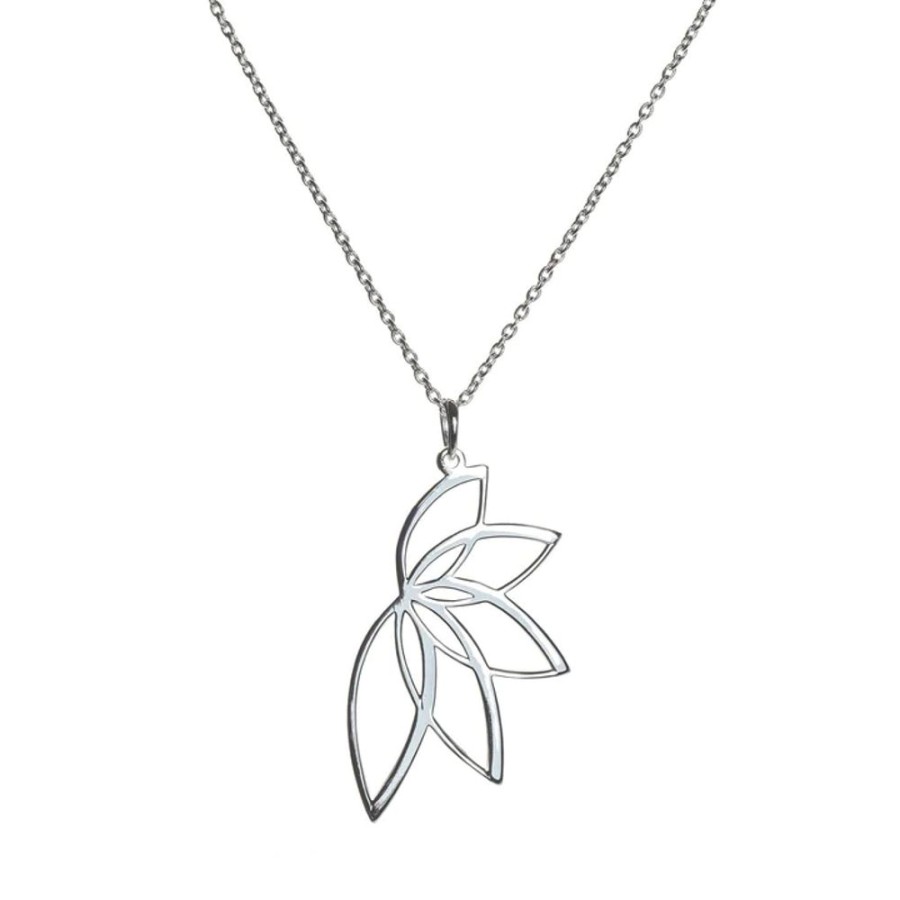 Festsmycken Anna & Deià | Anna&Deia – Lotus Halsband Mellan 60Cm, Silver