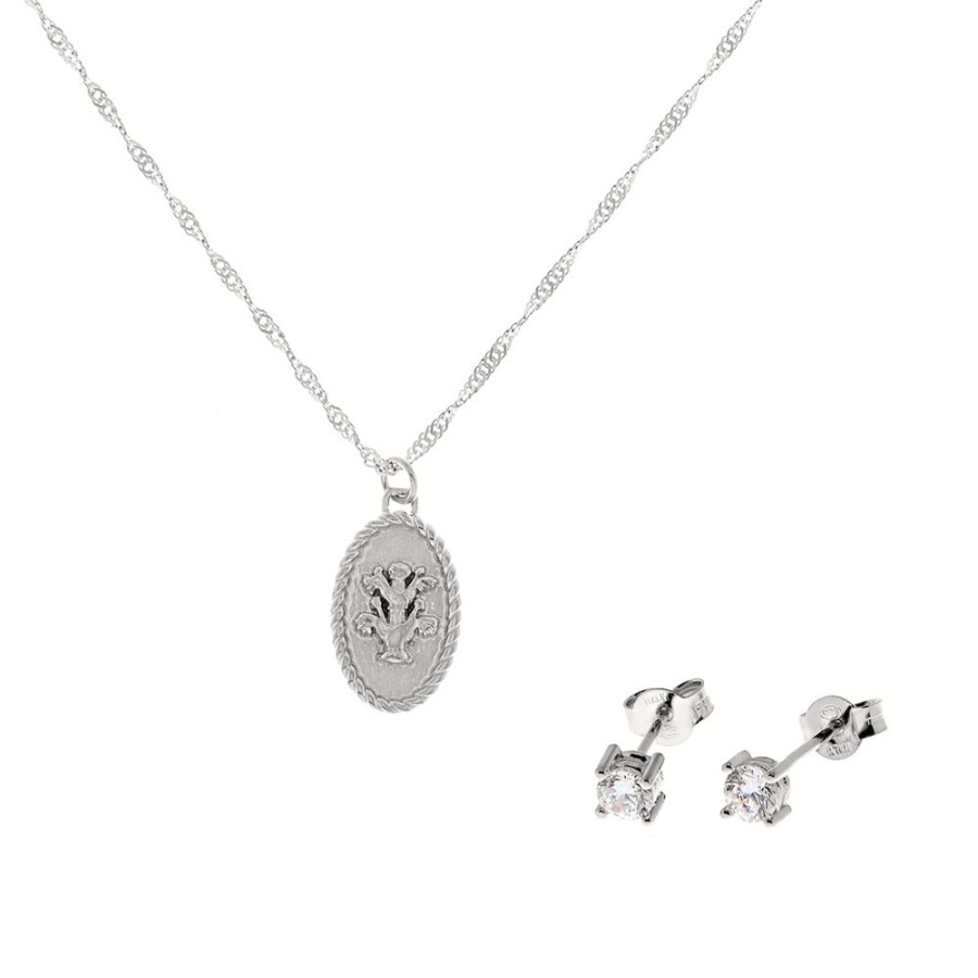 Orhangen CU Jewellery | Cu Jewellery – Two Flower Set, Silver