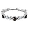 Armband Dyrberg Kern | Calice Ss Black | Crystal Armband | Silver