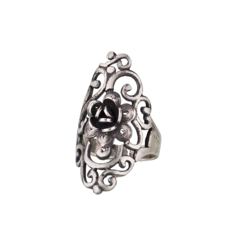 Ringar Yvone Christa | Yvone Christa – Classic Rose Ring, Silver