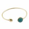 Armband SEVEN EAST | Seven/East – The Ball Armband, Guld/Gron